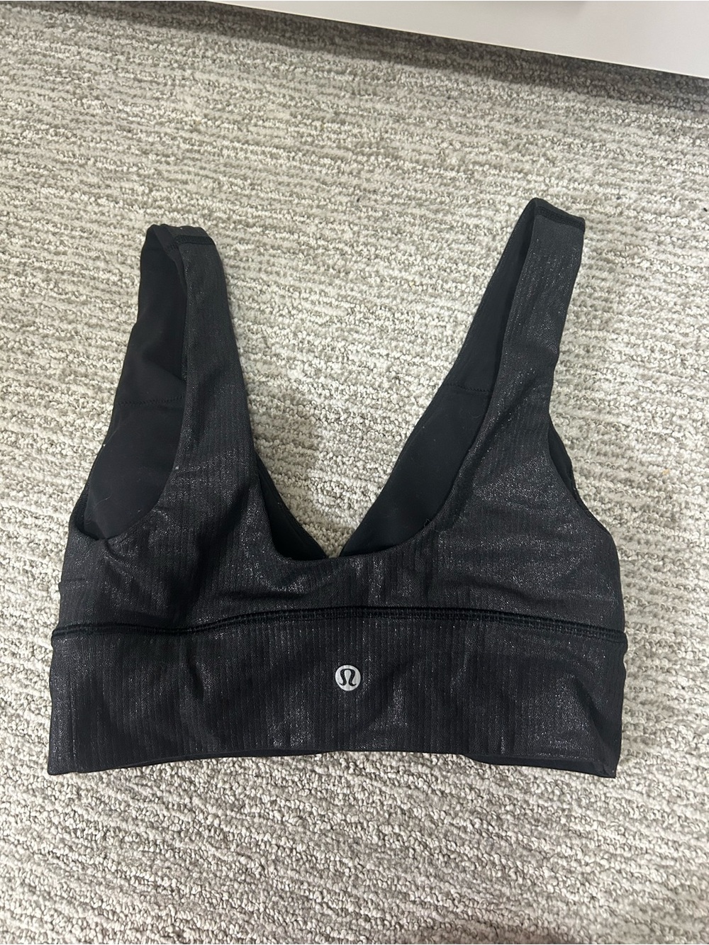 lululemon athletica Black Align Shimmer Sports Bra